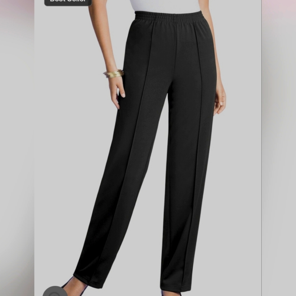 NWOT WOMEN WITHIN CREASE FRONT PLEATED PANTS